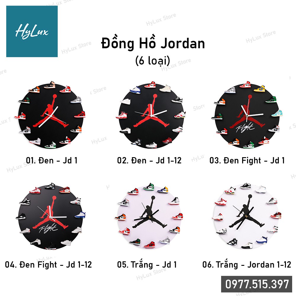 Đồng Hồ Treo Tường Jordan - Đồng hồ mô hình 3D