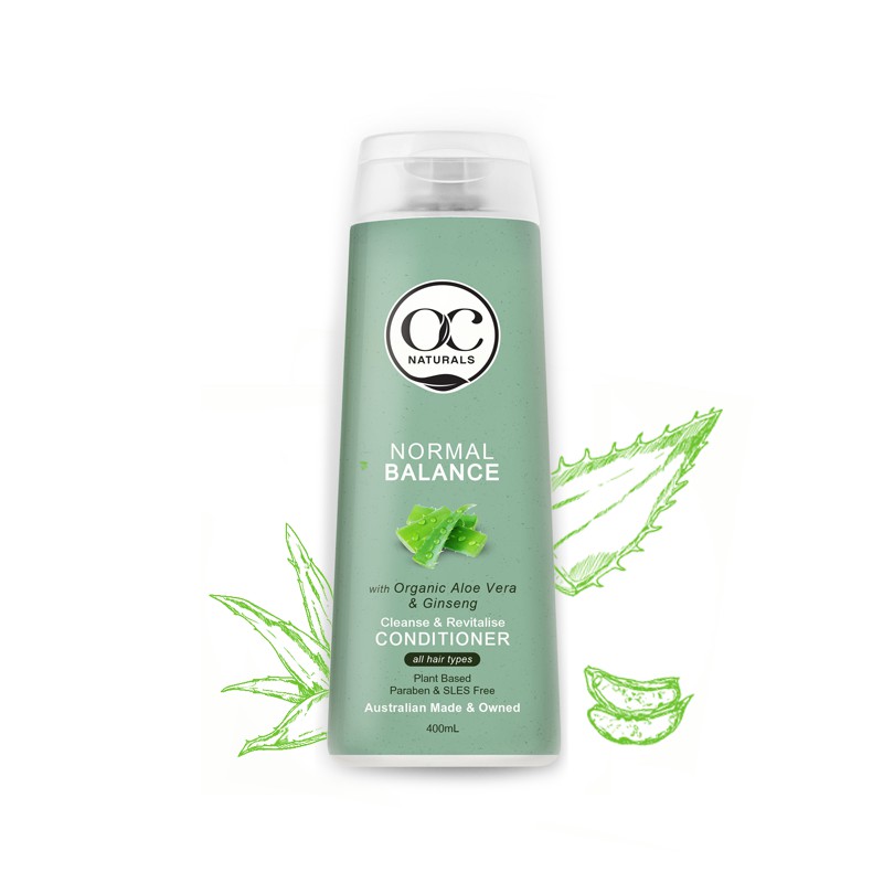 Dầu xả gốc thực vật Úc OC Naturals 400ml, chăm sóc tóc chuyên sâu, bóng mượt, mềm mượt, hư tổn