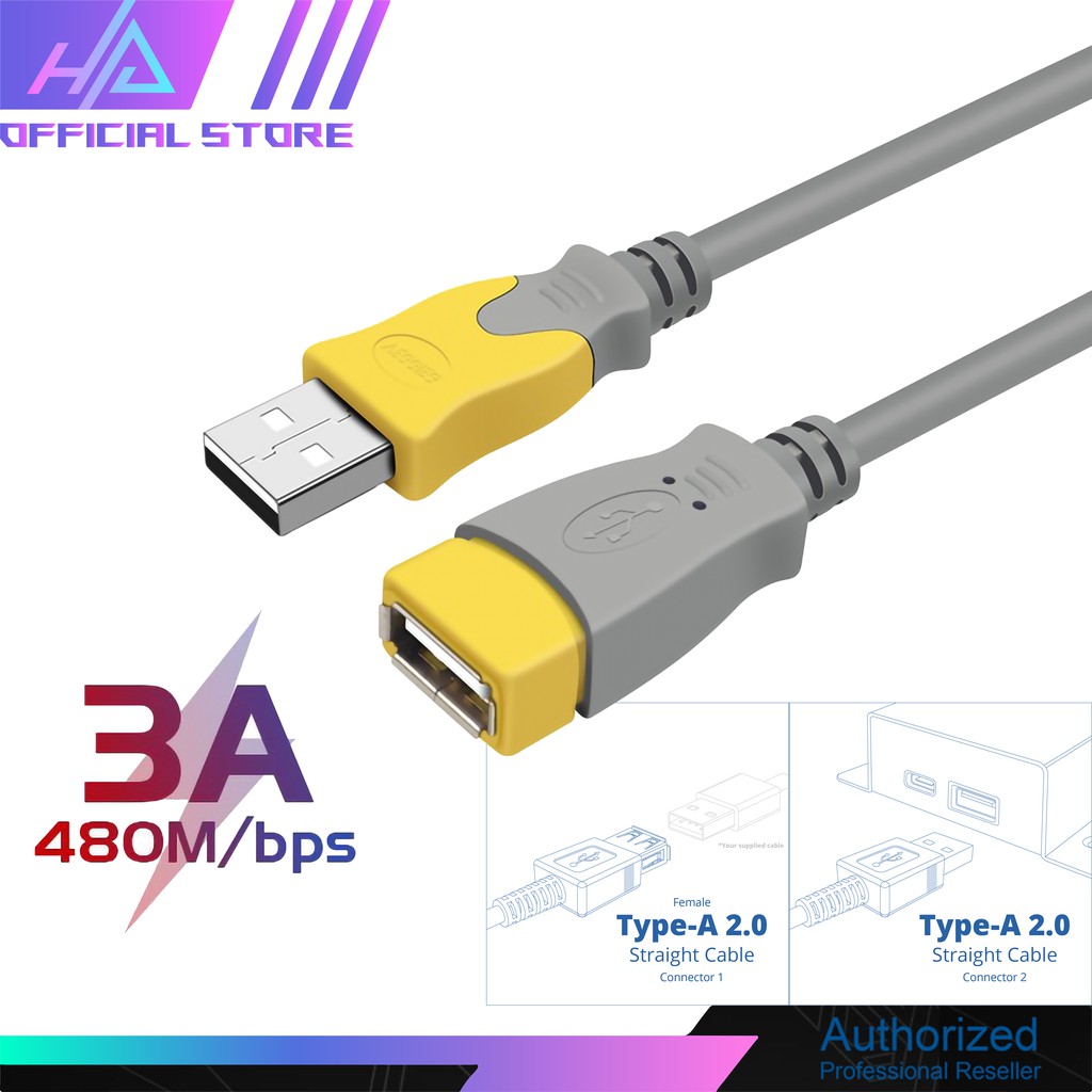 Cáp Nôi Dài USB Cao Cấp ARIGATO Loại 1.5M/3M/5M/10M-Với 1 Đầu Âm và 1 Đầu Dương Dùng Nối Dài Cổng USB - HP DIGI TECH