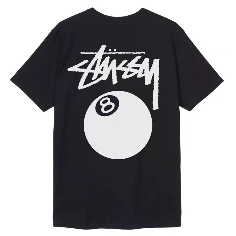 Áo Thun Tay Ngắn Cổ Tròn Dáng Rộng In Chữ Stussy Cá Tính Cho Nam Nữ 2129