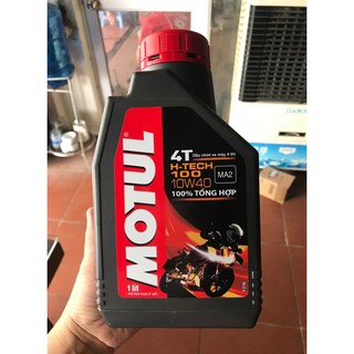 Nhớt MOTUL H-Tech 100 4T 10W40 (100% Tổng Hợp - Mô Tô PKL)
