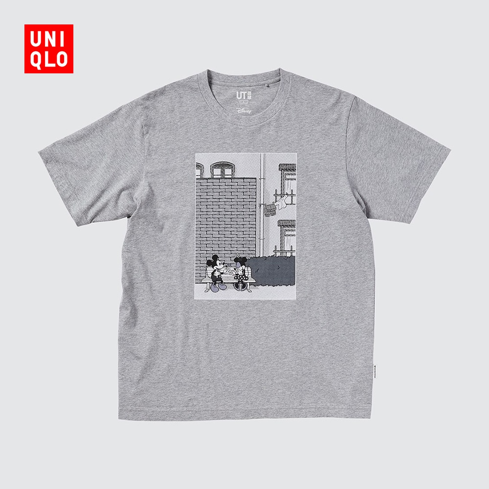 DISNEY Uniqlo Áo thun tay ngắn cổ tròn MICKEY MOUSE cho nam và nữ bộ sưu tập 43963 {XS-3XL}