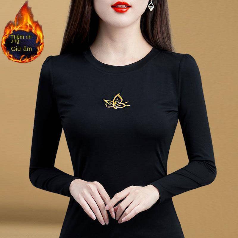 Áo thun tay dài plus size cho phụ nữ trung niên