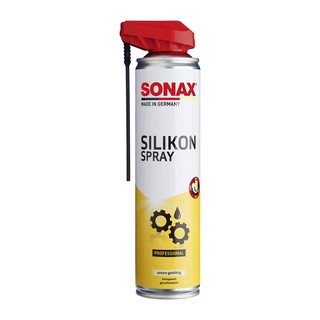 Chai xịt silicone lỏng bôi trơn chống gỉ và chống kêu khớp ron cửa xe Sonax Silikon Spray 400ml 348300