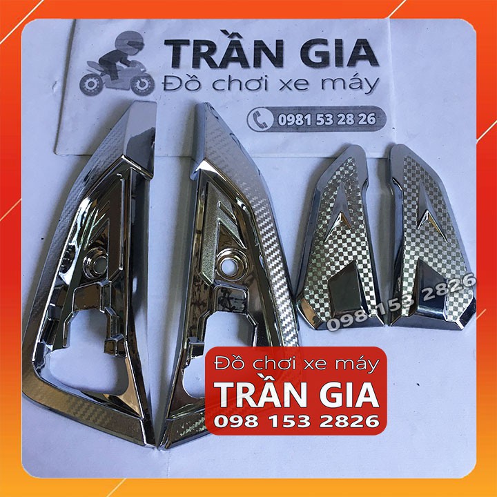 Ốp gác chân sau xe SH 2020-2021-2022 full bộ trong ngoài - phụ kiện trang trí xe sh