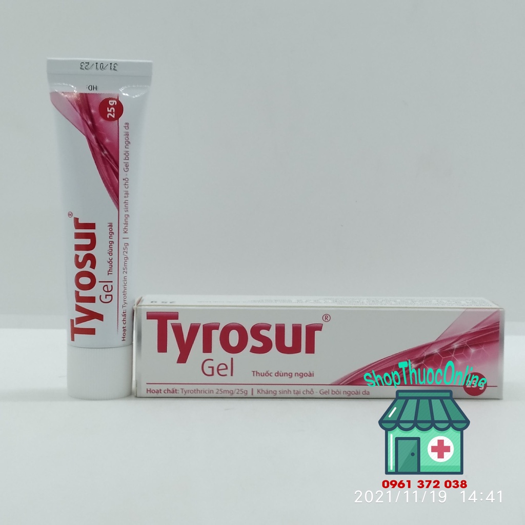 Gel bôi da TYROSUR tuýp 5g/25g