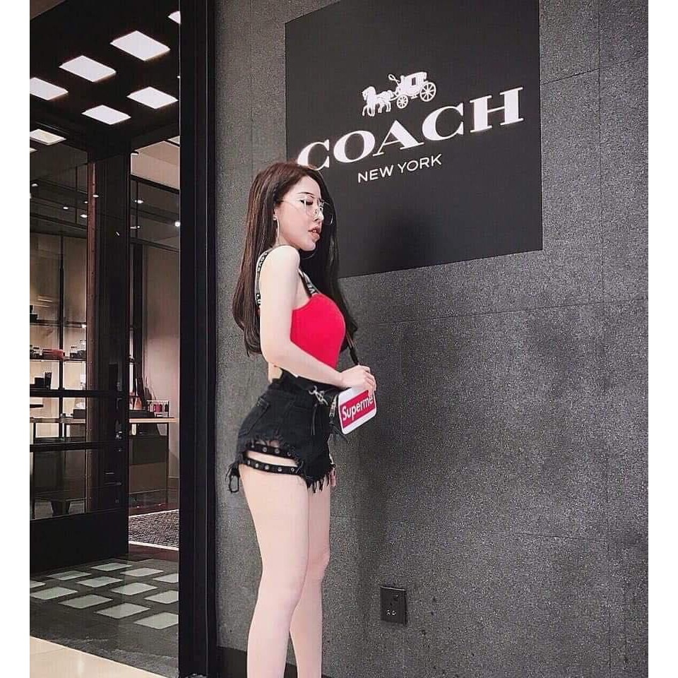 Quần Short KaKi Phối 2 Dây Lỗ Bên Hông Sexy Kiểu Dáng Cá Tính Thời Trang