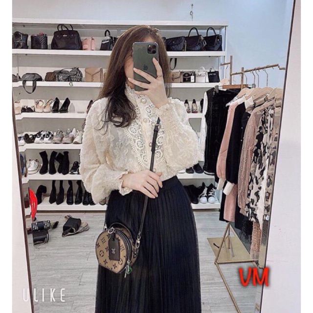 12.12 🍊 10.10🌺 ⚡️GIÁ VÔ ĐỊCH⚡️ ÁO SƠ MI REN LÔNG KHUY NGỌC . 🍊 , : .