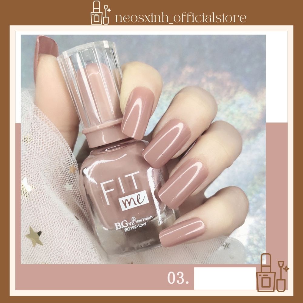 Sơn Móng Tay Fitme Mới Màu Hot Màu Nude Pastel Đen Trắng Trong Suốt Kim Tuyến Tím - Neosxinh Nails