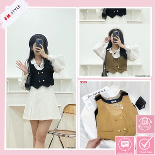 Áo ghile crotop 4 nút xinh | Gile kiểu dành cho cô nàng style Hàn | FM Store 220311427
