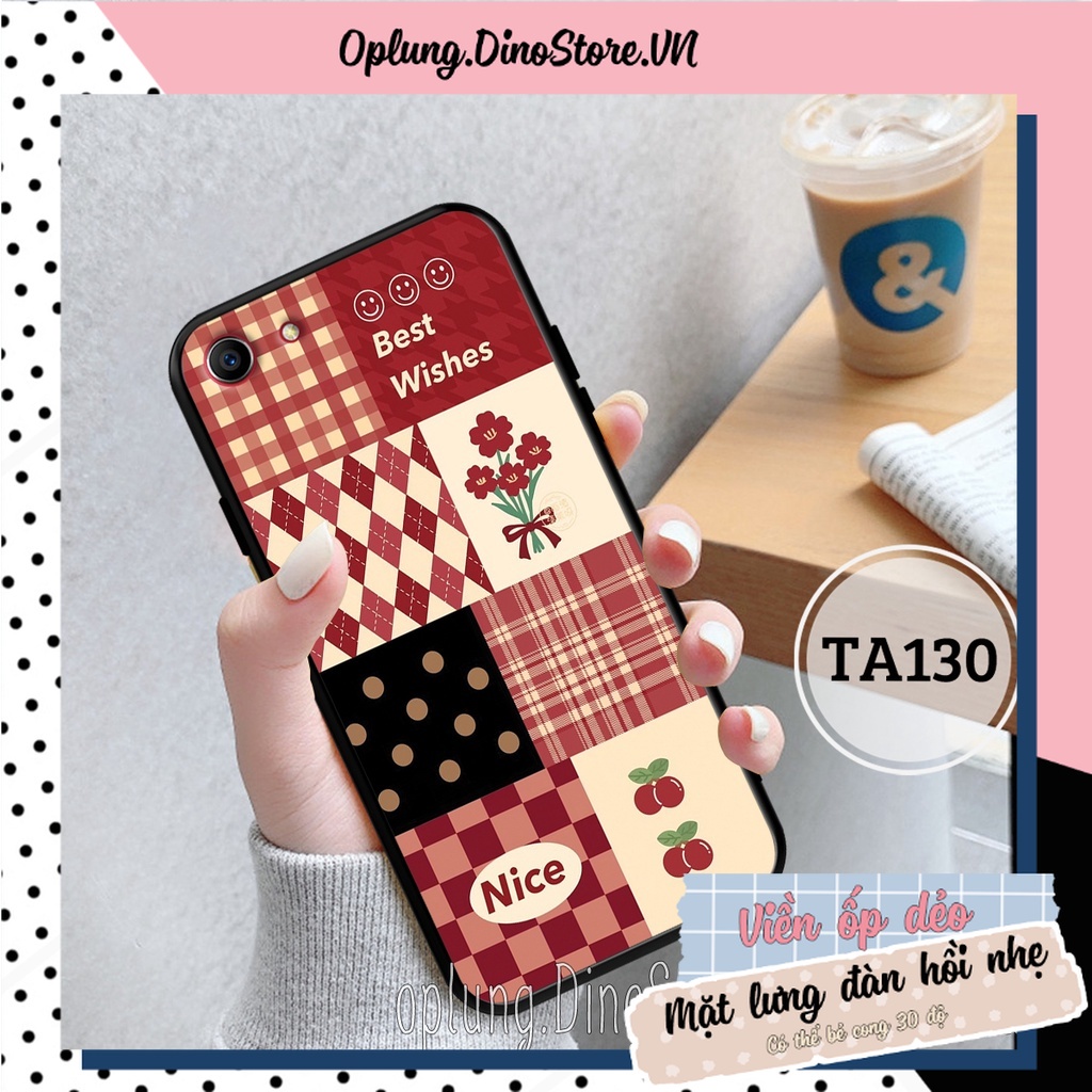 Ốp lưng điện thại Oppo A71/A83/A59/F1s in hình họa tiết kẻ Caro đen đỏ thời trang viền dẻo bảo vệ camera, bền đẹp giá rẻ