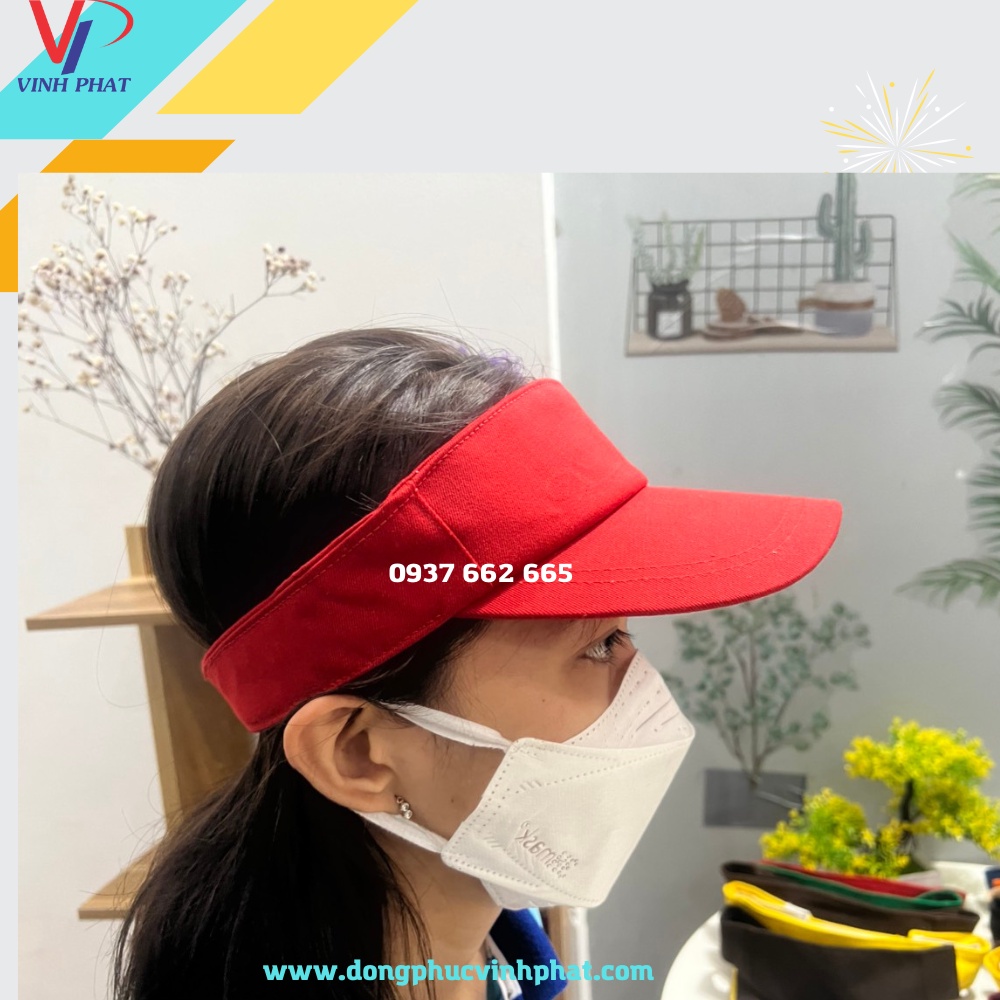 Nón Nhân Viên Đồng Phục Nam Nữ Mũ Kết Hở Đầu Nón Nửa Đầu Phục Vụ Quán