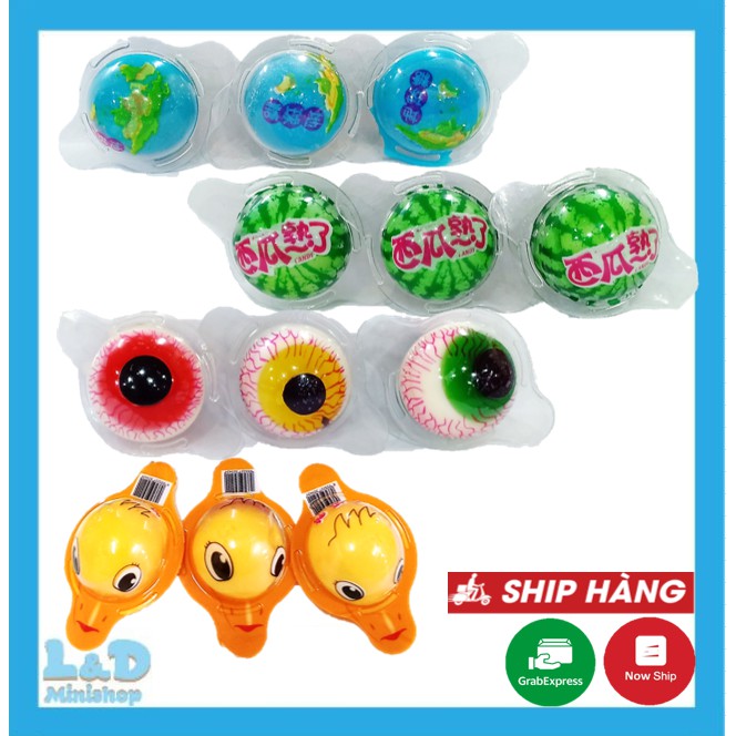 [Mã 267FMCGSALE giảm 8% đơn 500K] 1 Viên Kẹo Dẻo Jelly Hình Quả Cầu/Quả Banh/ Con Mắt/ Vịt Vàng/ Dưa Hấu/ Bóng Rổ 15g | BigBuy360 - bigbuy360.vn