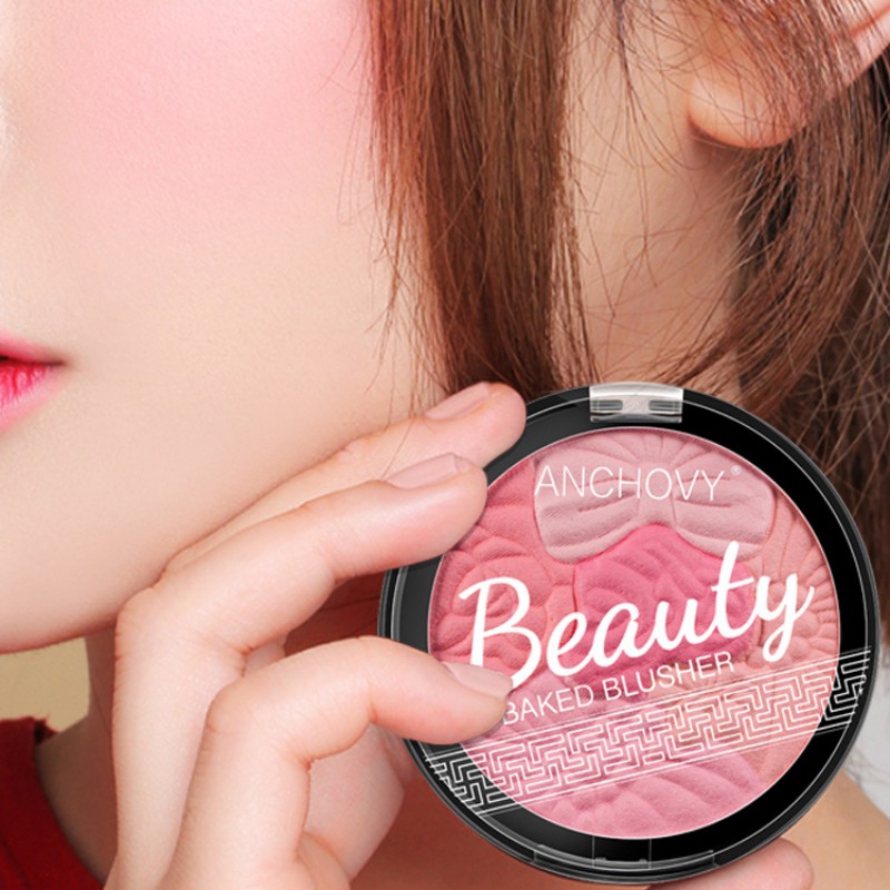 [Hàng mới về] Bảng phấn má hồng Anchovy 5 màu trang điểm lâu trôi 59g