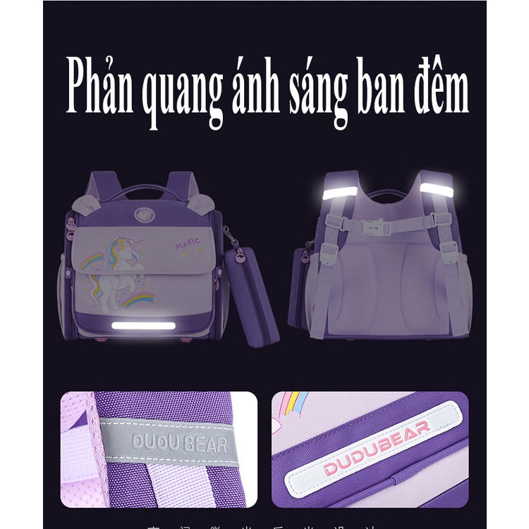 [Dòng Cao Cấp] Cặp sách đi học cho bé trai bé gái cấp 1 cấp 2 từ lớp 2- lớp 9 chống gù lưng, chống thấm nước