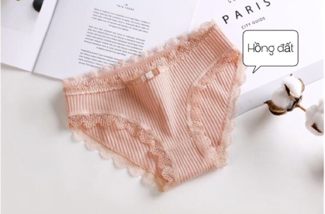 Quần Lót Nữ - 3 Quần Cotton Tăm Kháng Khuẩn Phối Ren Xinh M01 Thutrang house | BigBuy360 - bigbuy360.vn