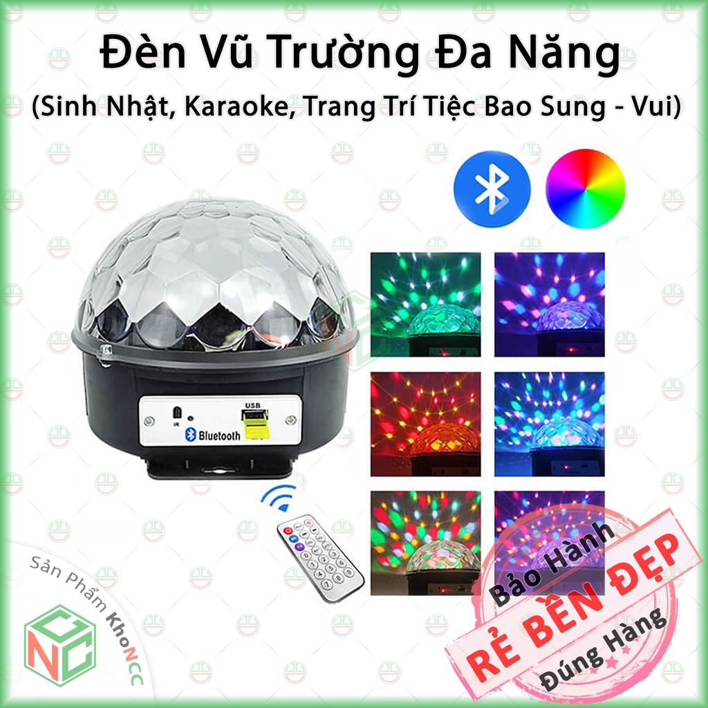 [KhoNCC] Đèn LED Xoay 7 Màu Vũ Trường Cảm Ứng Nhạc Cho Tiệc Sinh Nhật - Karaoke Cùng Đồng Nghiệp Bao Sung Bao Vui