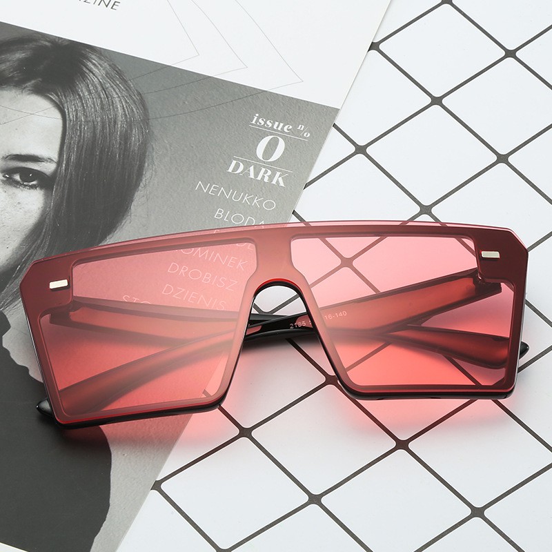 Kính mát gọng vuông kích thước lớn chống tia uv400 thời trang 2020 cho nữ