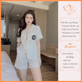 Bộ Pyjama Đùi Lụa Mango Chin's Xinh Xắn - Awi Pyjama