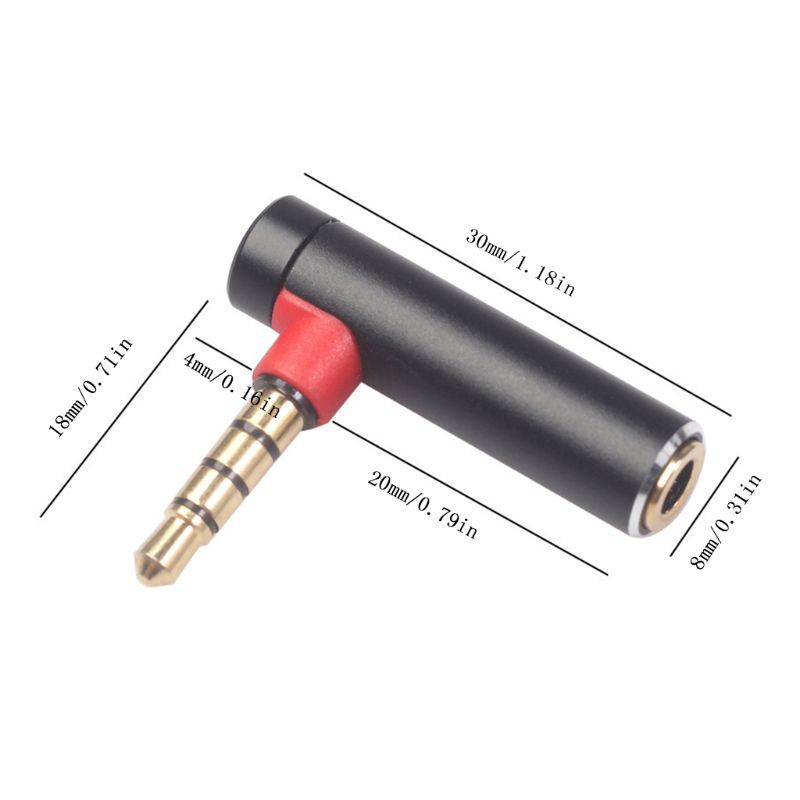 Cáp Chuyển Đổi Male Sang Female 90 Độ Hình Chữ L 3.5mm