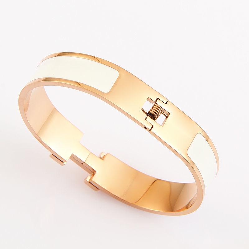 Vòng Tay Thép Không Gỉ Mặt Chữ H Thời Trang Dành Cho Nữ