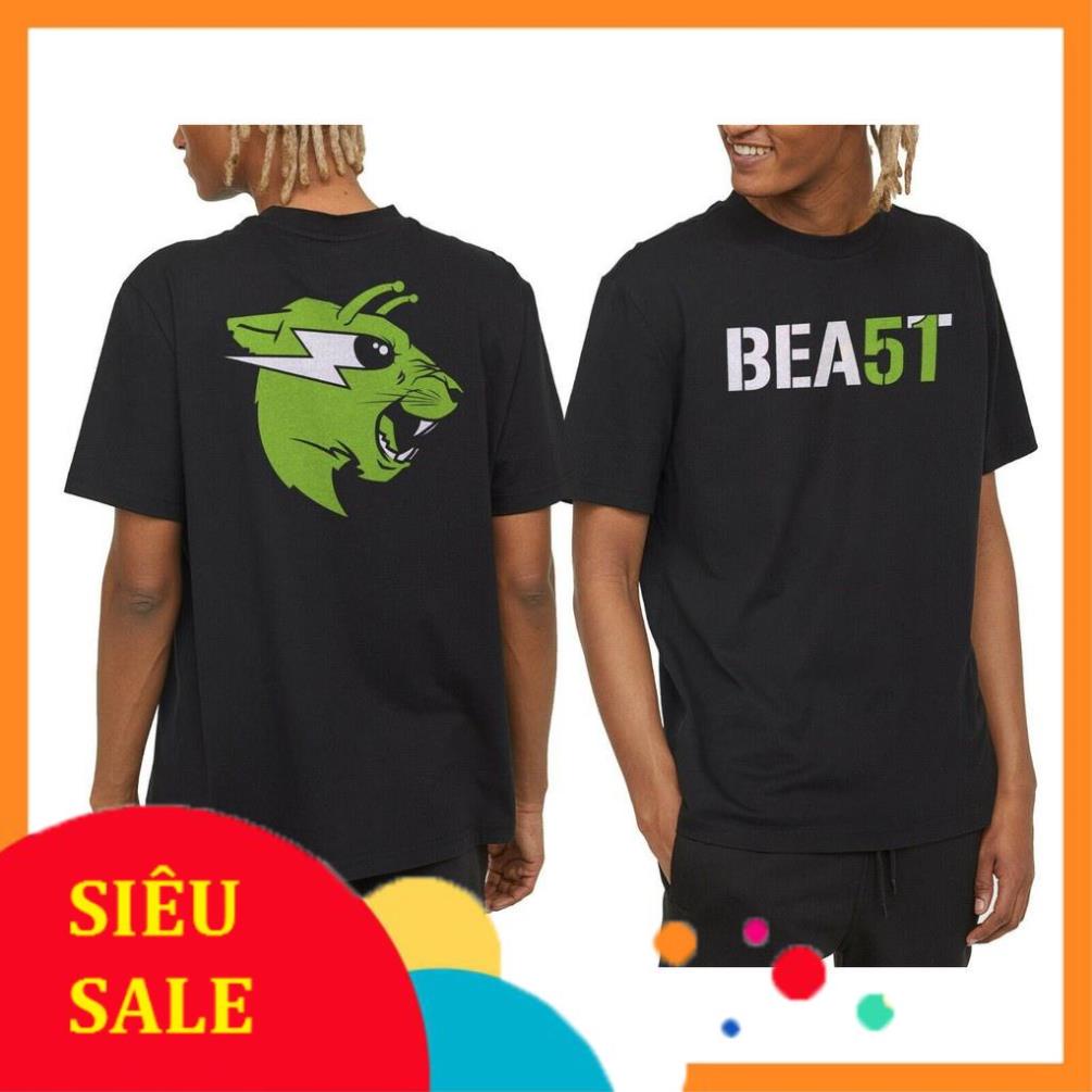 Áo Thun Cotton Tay Ngắn In Chữ Mr Beast 51 Thời Trang Cho Nam shop uy tín