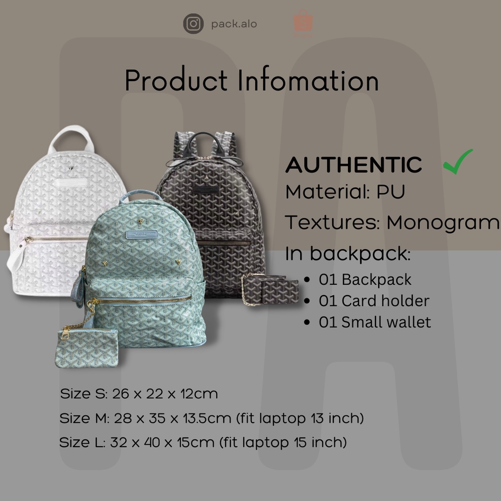 Edmond Masion Monogram Backpack CHÍNH HÃNG 100%