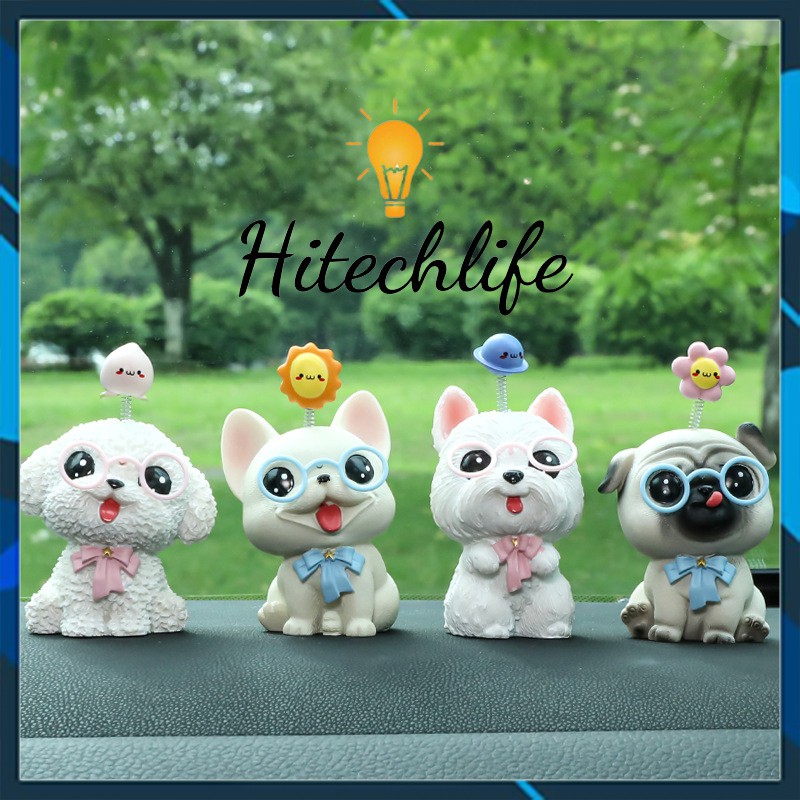 Phụ Kiện Trang Trí Taplo Xe Hơi Cún Đeo Kính Cực Xinh Trang Trí Xe Ô Tô, Bàn Làm Việc - Phụ Kiện Oto Hitechlife Giá Rẻ | BigBuy360 - bigbuy360.vn