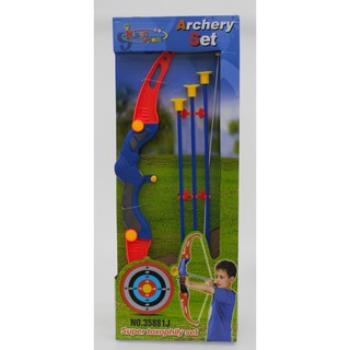 Bộ cung tên cho bé gồm 1 cung 3 tên và bia tròn cho bé kích thước cung dài 90 cm, cung tên đồ chơi W092147