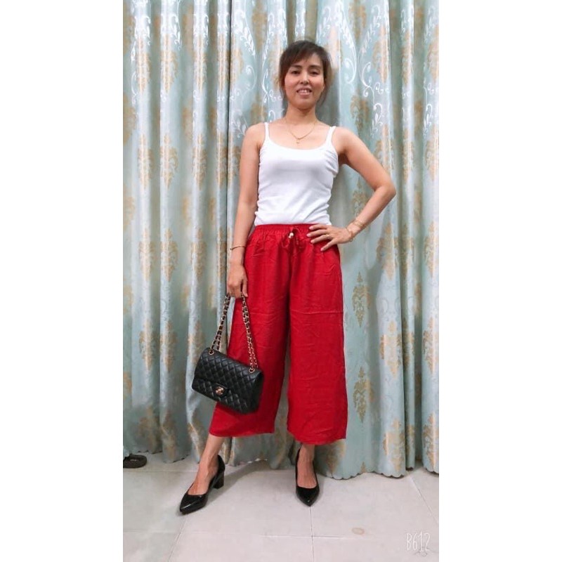 [47-60ký]Quần Culottes ống rộng thổ cẩm phong cách boho có 2 túi(link 1) | BigBuy360 - bigbuy360.vn