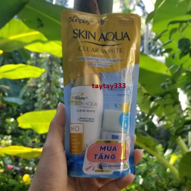 Kem chống nắng dưỡng trắng da Sunplay Skin Aqua tuýp 25g