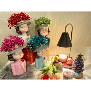 bình hoa cô gái decor