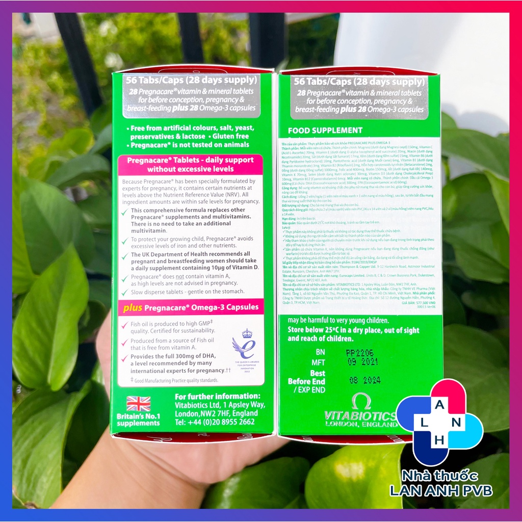 PREGNACARE PLUS OMEGA-3  - Vitamin bầu chăm sóc dinh dưỡng trọn vẹn thai kì.