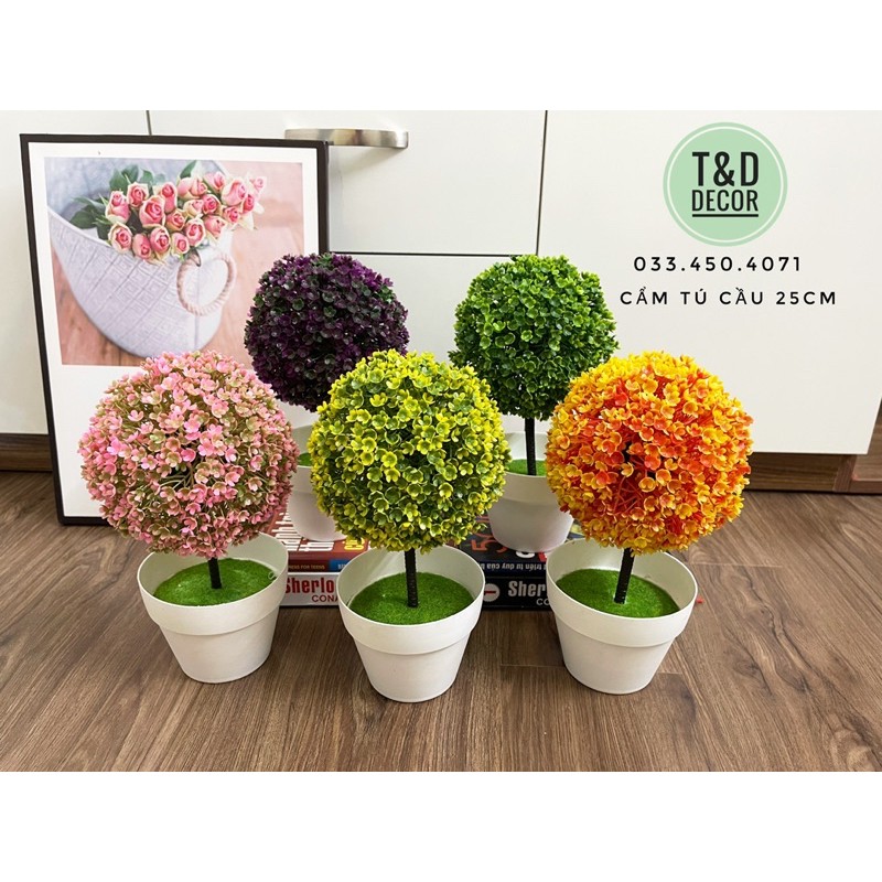 Cẩm tú cầu giả 25cm - Cây hoa giả decor