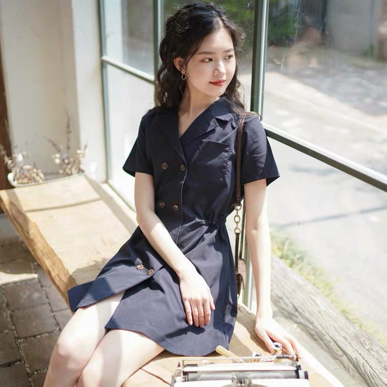 D69 - Đầm  Bigsize vest cài nút