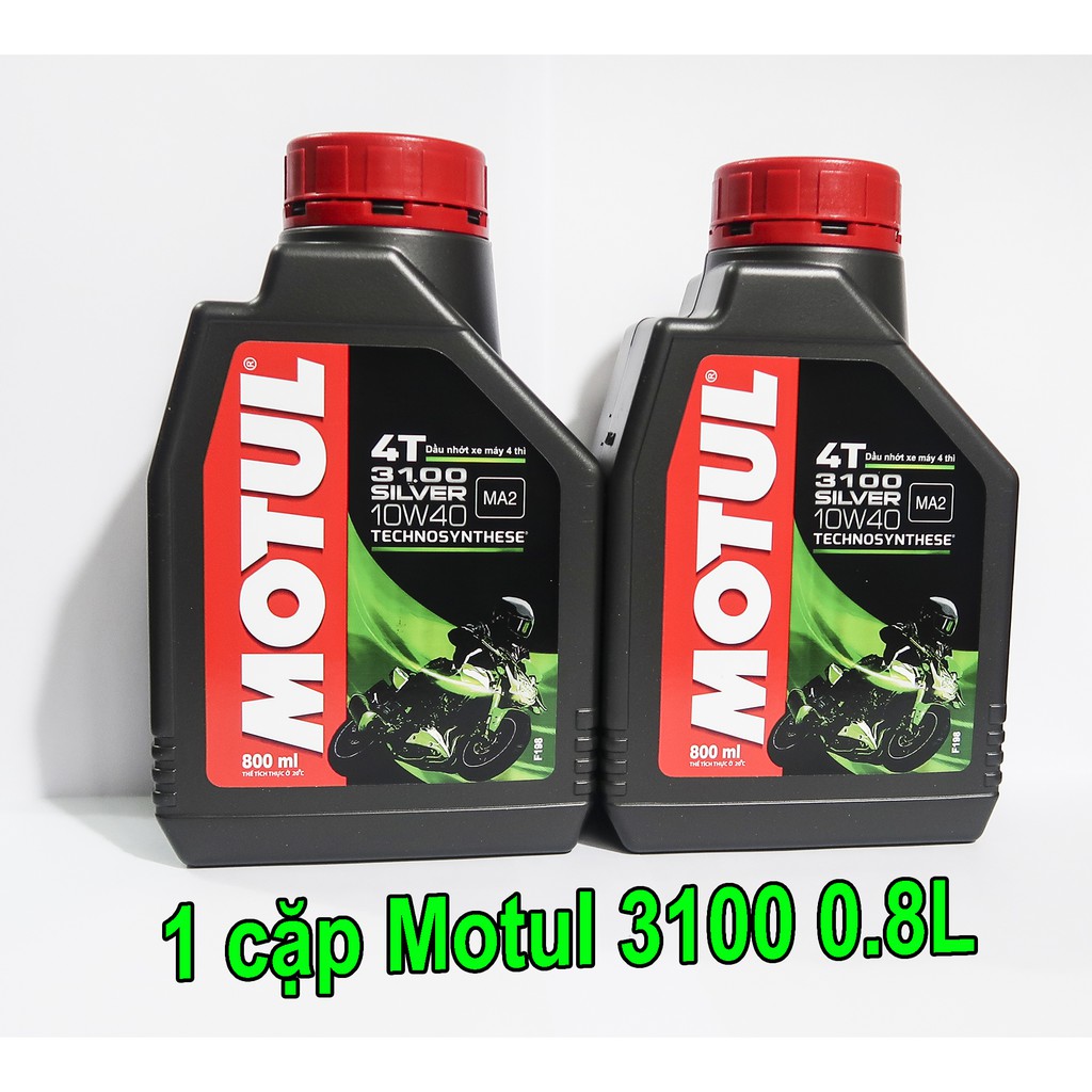 2 Chai Nhớt Motul 3100 Silver Cao Cấp Cho Xe Số Và Côn Tay (0,8 Lít)