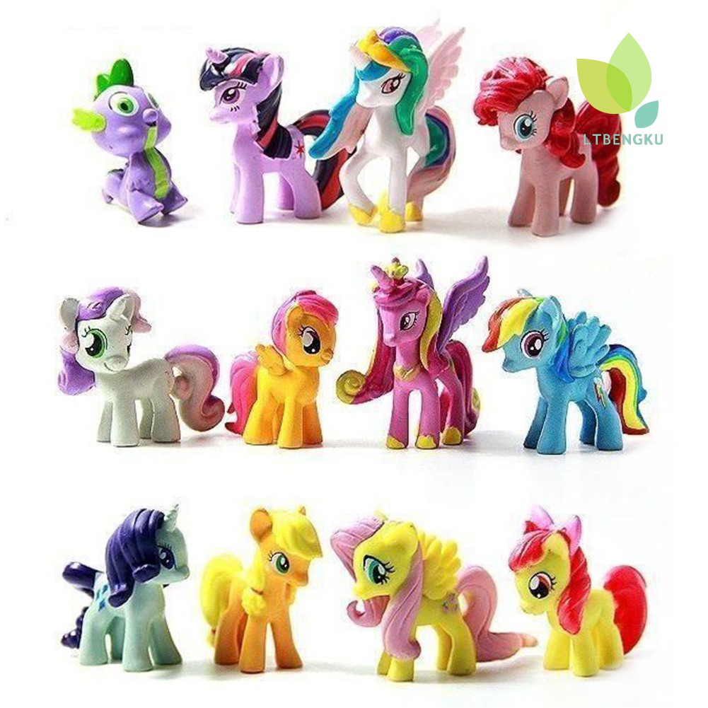 Set 12 Mô Hình Ngựa Pony Đồ Chơi Bằng Nhựa Pvc