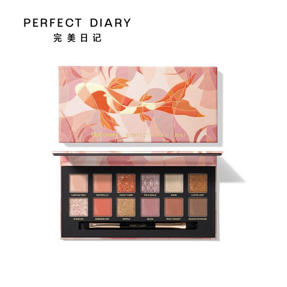 Bảng Phấn Mắt 12 Màu Lì Và Ánh Ngọc Trai Hình Cá Koi Hoang Dã Cho Nhật Ký Explorer