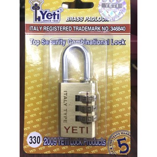 Ổ Khoá số vali số chọn YETI thau chính hãng 330 3 vòng số
