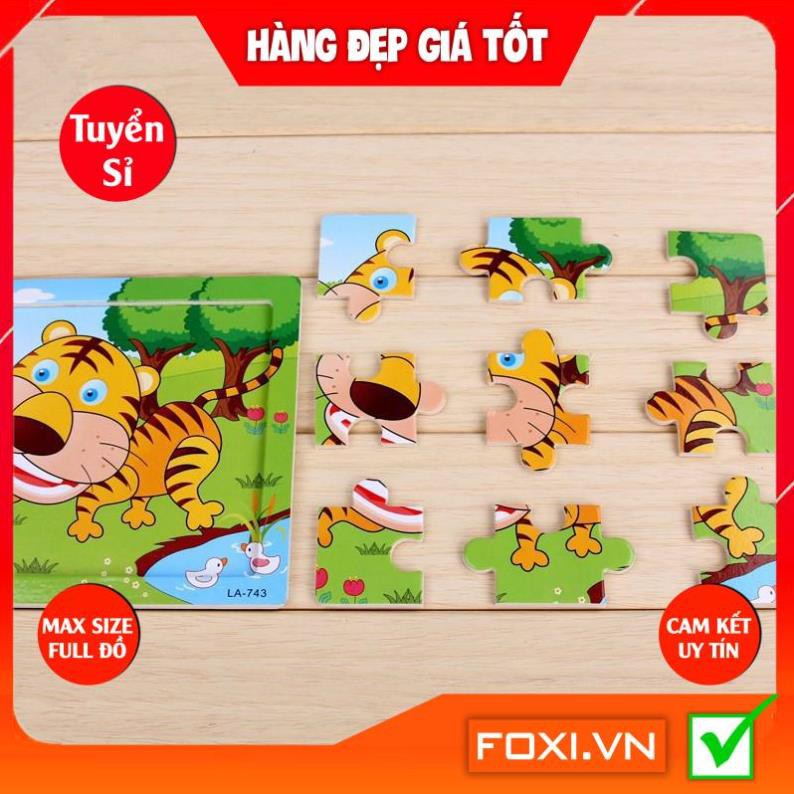 Tranh ghép hình puzzle-Đồ chơi bằng gỗ Foxi-giáo dục cho bé trò chơi siêu trí tuệ đa dạng các mẫu