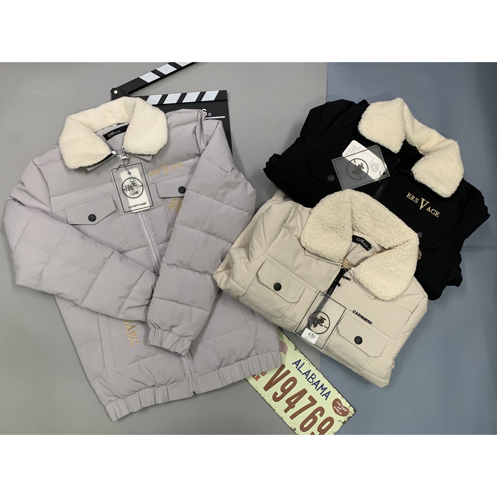 Áo khoác nam 3 lớp - cổ lông tháo rời, phao nam siêu chất mặt gió dầy, thời trang hàn quốc