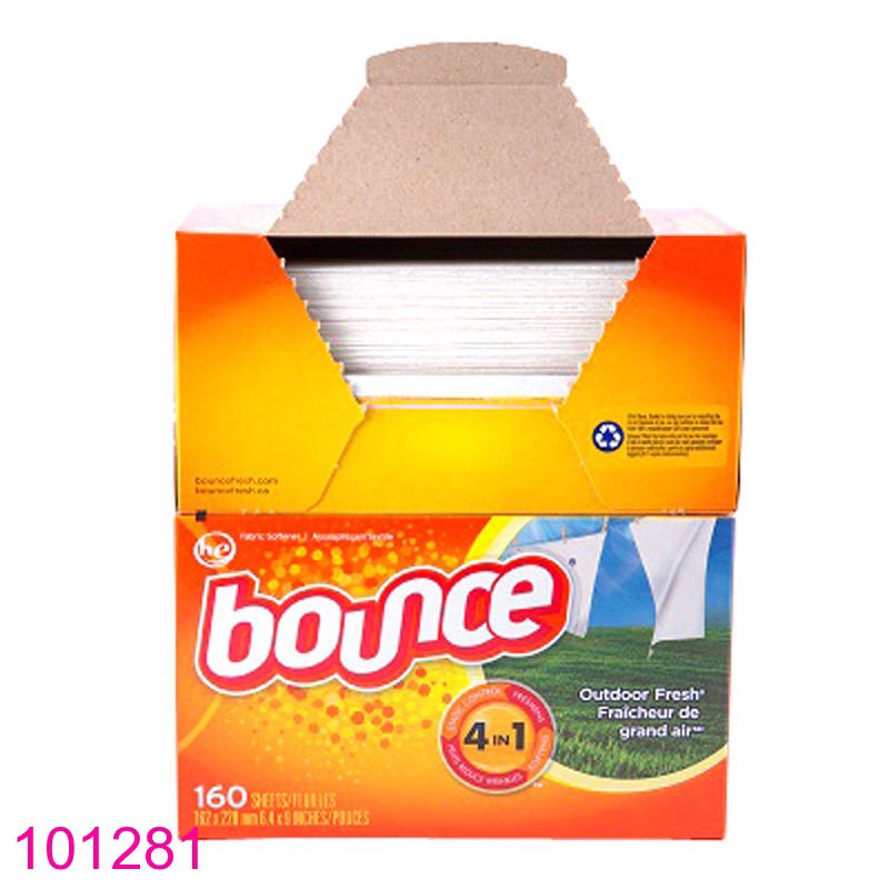 Giấy thơm quần áo và làm mềm vải Bounce Mỹ tách lẻ 10 tờ và 50 tờ đựng trong túi Zip - NgocThi Store