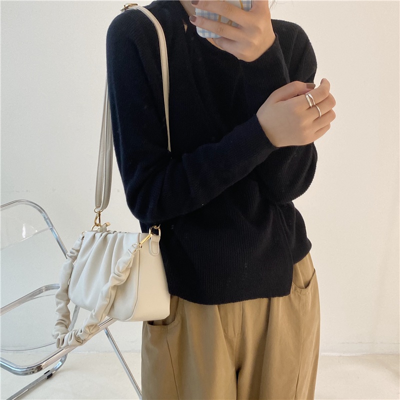 Túi xách nữ túi kẹp nách da cao cấp dáng chữ nhật dính kèm dây ngọc trai nhân tạo 1999store_official