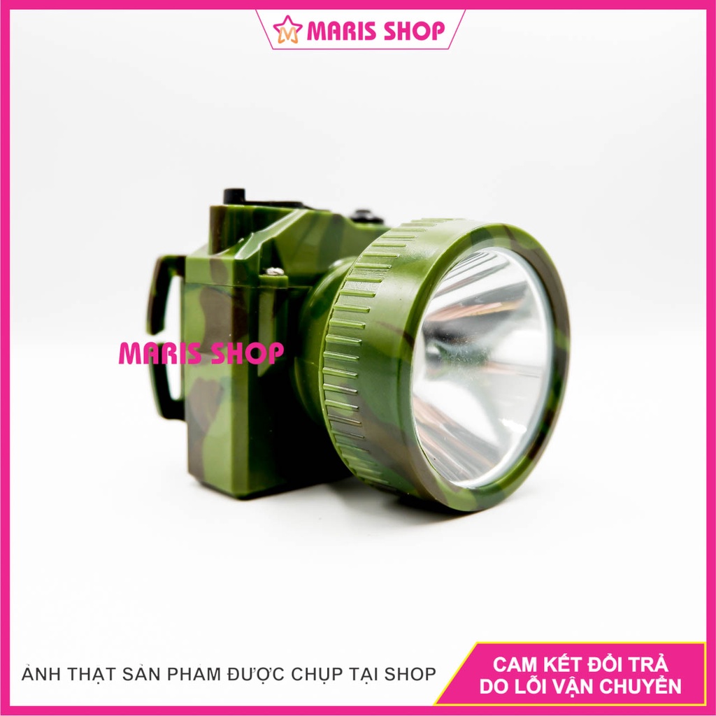 Đèn PIN Đội Đầu Ánh Sáng Vàng Chống Nước Đi Mưa Đèn Soi Ếch, Đi Câu Đêm