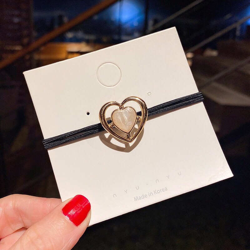 Dây Buộc Tóc Trang Trí Hình Học Kiểu Hàn Quốc Sang Chảnh