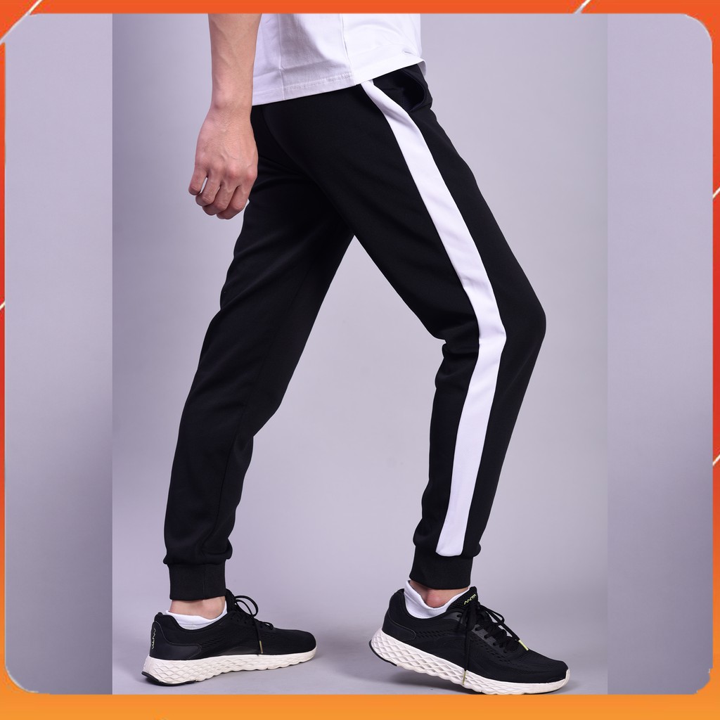 Quần Jogger Nam 1 Sọc Trắng, Ống Bo Chun Phong Cách Thể Thao 211