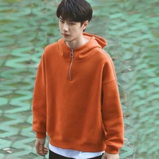 <ORDER-IDOL/Vương Nhất Bác,Lý Hiện>áo hoddie form rộng khoá kéo trơn