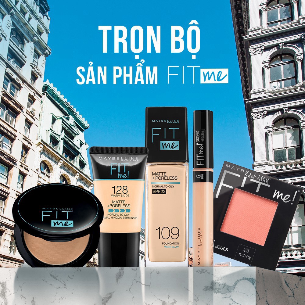 Kem Nền Mịn Nhẹ Kiềm Dầu Chống Nắng Fit Me Maybelline New York Matte SPF 22 30ml | BigBuy360 - bigbuy360.vn