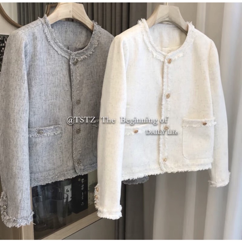 Áo Khoác Dạ Nữ Vải Tweed Thời Trang Hàng Cao Cấp