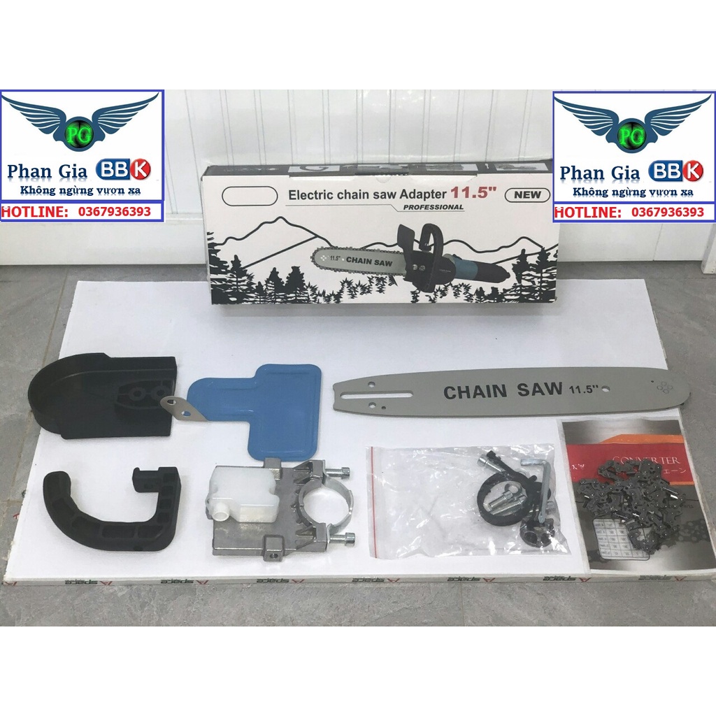 Lưỡi Cưa Xích Gắn Máy Mài Cầm Tay 1.Thông số kỹ thuật - Công dụng: lắp vào máy mài để tạo thành máy cưa gỗ
